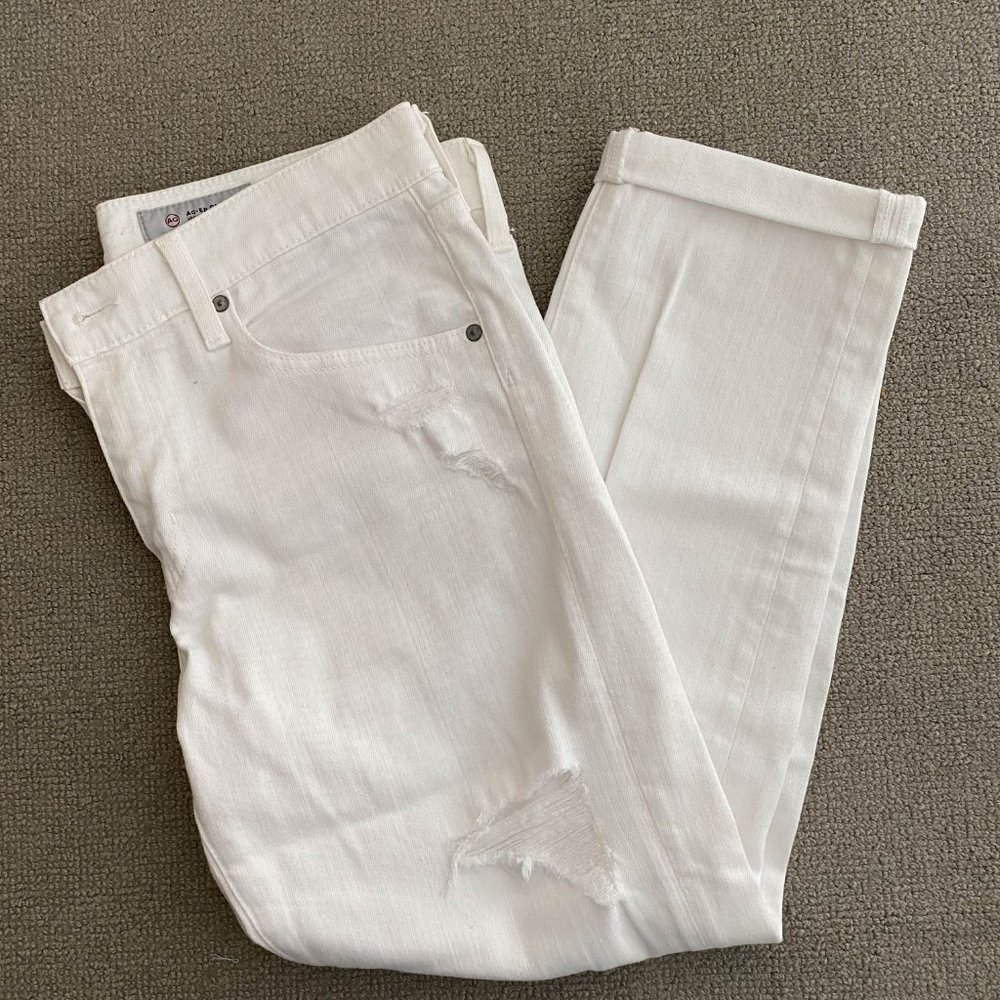 AG DEMIN | THE EX-BOYFRIEND SLIM WHITE JEANS